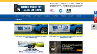 Coupons & Savings at Reliable Towing Tire & Auto Center, Inc. | Save ...