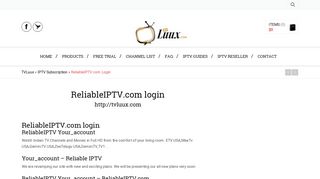 ReliableIPTV.com login | TVLuux