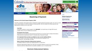 Receiving Payments - Colorado Division of Child Support Services