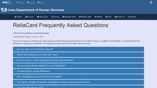 Iowa Child Support - FAQ - Iowa Department of Human Services
