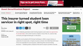 Insurer turned student loan servicer in right spot | Asset Securitization ...