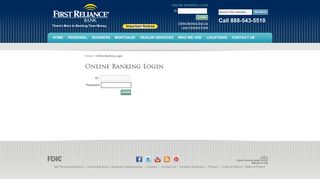 Online Banking Login – First Reliance Bank