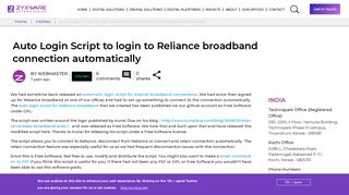 Auto Login Script to login to Reliance broadband connection ...