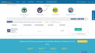 Reliance Home Finance Customer Care Number - Toll Free