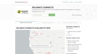 Reliance Connects | Broadband Service Provider | BroadbandNow.com
