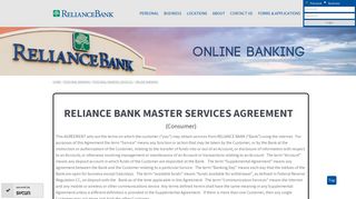 Reliance Bank | Online Banking