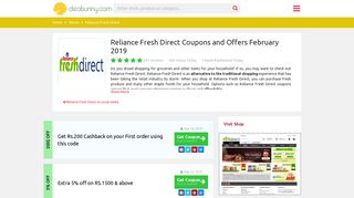 10 Reliance Fresh Direct Coupons & Offers - Verified 20 minutes ago