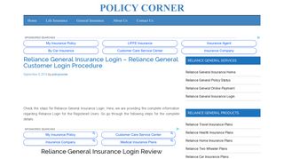 Reliance General Insurance Login | Reliance Customer Login Process