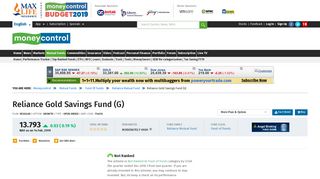 Reliance Gold Savings Fund (G) [13.779] | Reliance Mutual Fund ...