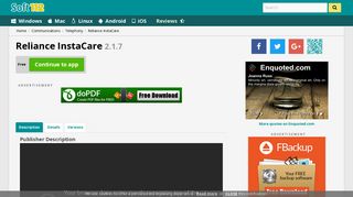 Reliance InstaCare 2.1.7 Free Download