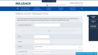 Track your transactions - RMF Login Online | Reliance Mutual Fund ...