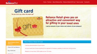 RelianceOne - Reliance Retail Gift Card