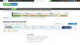 Reliance Pharma Fund (G) [149.994] | Reliance Mutual Fund ...