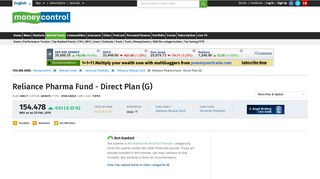 Reliance Pharma Fund - Direct Plan (G) [157.925] | Reliance Mutual ...