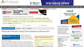 Reliance Securities Brokerage & Reliance Securities Demat Account ...
