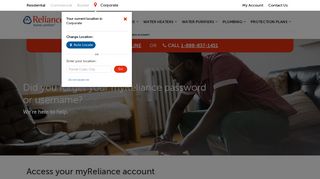 myReliance Password & Username Concerns | Reliance Home Comfort