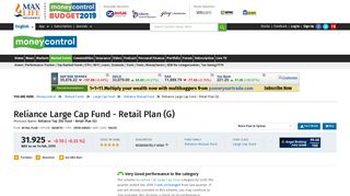 Reliance Large Cap Fund - Retail Plan (G) [32.201] | Reliance Mutual ...