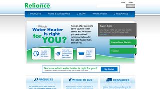 Reliance Water Heaters | Electric, Natural Gas and Liquid Propane ...