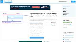 Visit Imd.reliancegeneral.co.in - Login Verify Page - Online ...