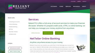 Reliant Federal Credit Union - Online Services