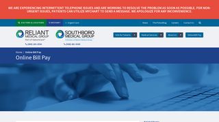 Online Bill Pay -Reliant Medical Group, Central Massachusetts