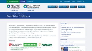 Benefits for Employees -Reliant Medical Group, Central MA
