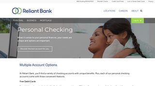 Personal Checking | Personal Banking | Reliant Bank