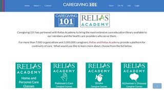 Relias Academy Partner Page - Caregiving 101
