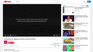 Instructions for logging into Relias Learning Platform - YouTube