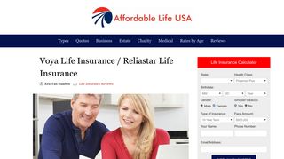 Voya Life Insurance - Voya Reliastar Life Insurance | Affordable Life USA