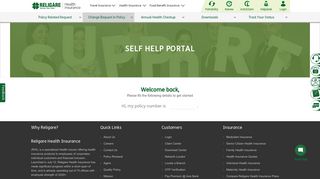 Self Help Portal | Religare Health Insurance