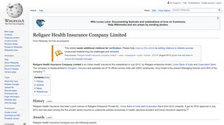 Religare Health Insurance Company Limited - Wikipedia