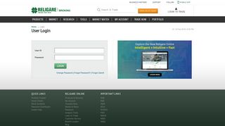 Login to Trade - Religare Online