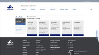 Invesco - Account Access - Accounts & Services