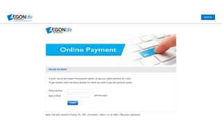 Renew Insurance Policy Online - Make Payment Online - Aegon Life
