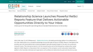 Relationship Science Launches Powerful RelSci Reports Feature that ...