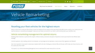 Vehicle Remarketing | Foss National Leasing