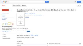 Cases Determined in the St. Louis and the Kansas City Courts of ...