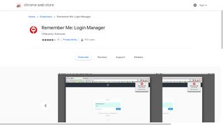 Remember Me: Login Manager - Google Chrome