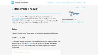 Remember The Milk - Home Assistant