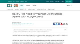 REMIC Fills Need for Younger Life Insurance Agents with HLLQP ...