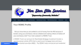 REMIC Profits - Five Star Elite Services