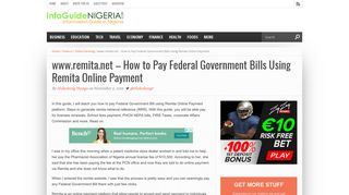 www.remita.net - How to Pay Federal Government Bills Using Remita