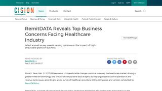RemitDATA Reveals Top Business Concerns Facing Healthcare Industry