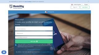 Create your profile to start sending money home. - Remitly