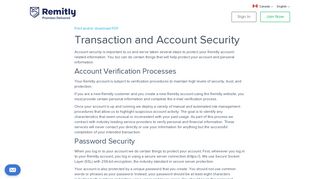 Remitly Transaction and Account Security : United States
