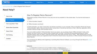 Remo Recover - How to Register?