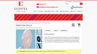 Remo One Rolls | Essentra Specialty Tapes