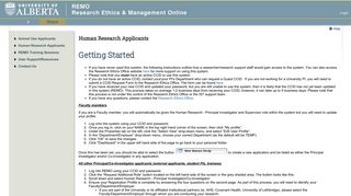 Human Research Applicants - REMO
