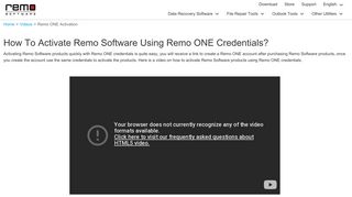 Activate Remo Software using Remo ONE credentials